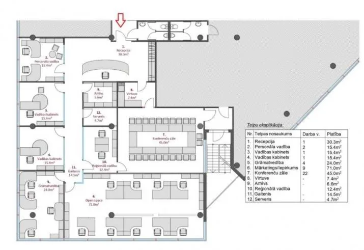 Office For Rent, Gunāra Astras street 8b, Rīga, Labais krasts, Purvciems / 2 518 € 15