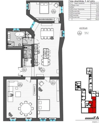 Продажа квартиры, Grēcinieku улица 26, Rīga, Labais krasts, Vecrīga / 310 000 € 9