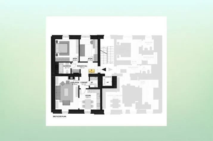 Apartment For Rent, Ogļu street 32, Rīga, Kreisais krasts, Ķīpsala / 1 300 € 12