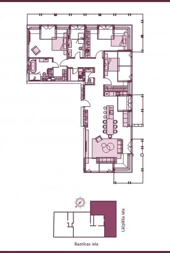 Продажа квартиры, Lāčplēša iela 11, Rīga, Labais krasts, Centrs / 802 880 € 7