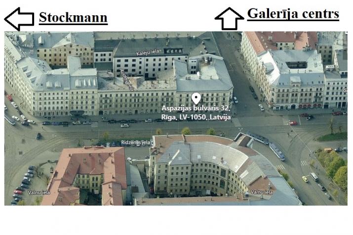 commercial premises For Rent, Aspāzijas bulvāris 32, Rīga, Labais krasts, Centrs / 2 500 € 12