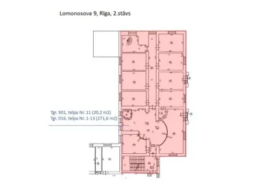 Office For Rent, Lomonosova street 9, Rīga, Labais krasts, Maskavas forštate / 1 275 € 12
