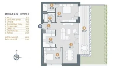 Pārdod dzīvokli, Jaunā Mežaparka iela 36, Rīga, Labais krasts, Mežaparks / 297 000 € 11