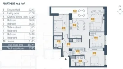 Продажа квартиры, Jaunā Mežaparka улица 36, Rīga, Labais krasts, Mežaparks / 351 524 € 21