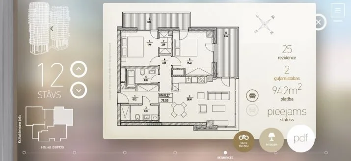 Продажа квартиры, Raņķa dambis 34, Rīga, Kreisais krasts, Ķīpsala / 265 932 € 19