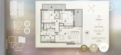 Продажа квартиры, Raņķa dambis 34, Rīga, Kreisais krasts, Ķīpsala / 265 932 € 19