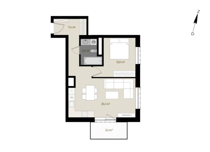 Izīrē dzīvokli, Āgenskalna iela 24, Rīga, Kreisais krasts, Āgenskalns / 650 € 16