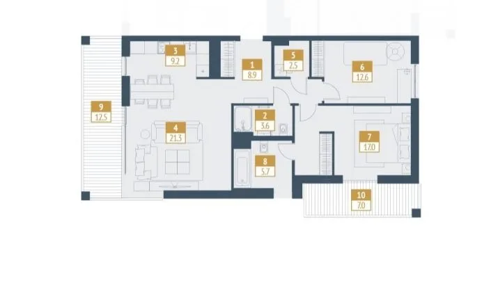Izīrē dzīvokli, Jaunā Mežaparka iela 32, Rīga, Labais krasts, Mežaparks / 1 400 € 33