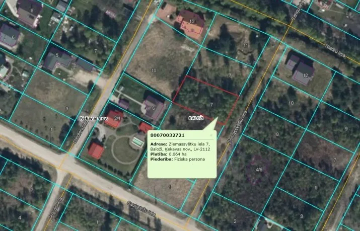 Продажа земли, Ziemassvētku улица 7, Ķekavas novads, Baloži / 32 900 € 1