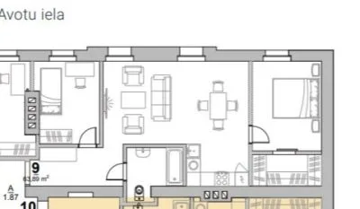 Продажа квартиры, Avotu улица 46, Rīga, Labais krasts, Centrs / 111 807 € 20