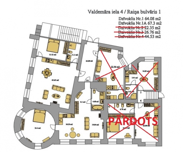 Pārdod dzīvokli, Kr. Valdemāra iela 4, Rīga, Labais krasts, Centrs / 175 000 € 10