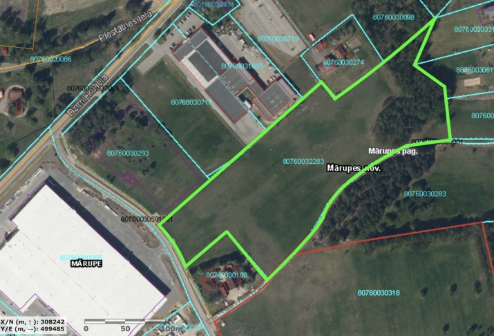 Pārdod zemi, Valteri iela 1, Rīga, Kreisais krasts, Šampēteris / 2 120 000 € 1