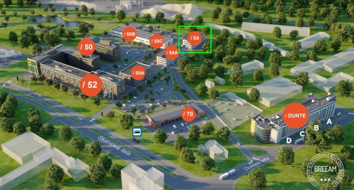 Izīrē biroju, Skanstes iela 54, Rīga, Labais krasts, Centrs / 4 147 € 9