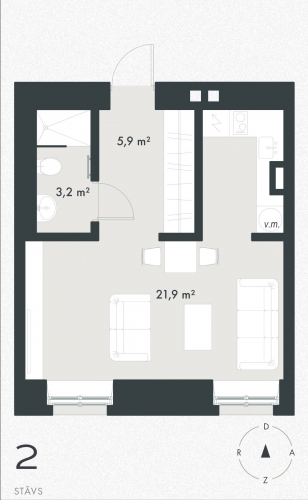 Pārdod dzīvokli, Marijas iela 4, Rīga, Labais krasts, Centrs / 109 538 € 15