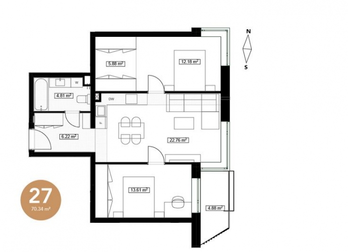 Pārdod dzīvokli, Bauskas iela 97, Rīga, Kreisais krasts, Ziepniekkalns / 174 900 € 8