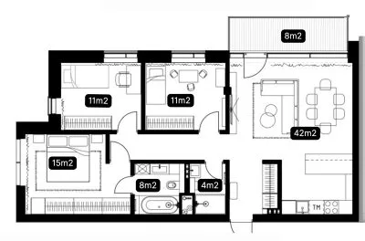 Pārdod dzīvokli, Dāliju iela 23b, Mārupes novads, Mārupe / 300 000 € 7
