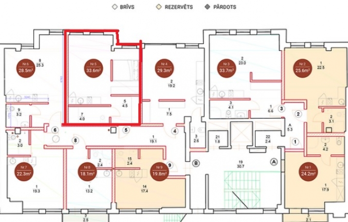 Pārdod dzīvokli, Upīša iela 20a, Rīga, Labais krasts, Centrs / 84 000 € 7