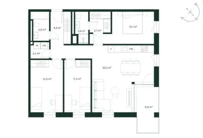 Pārdod dzīvokli, Vītolu iela 2, Rīga, Labais krasts, Mežaparks / 239 900 € 8