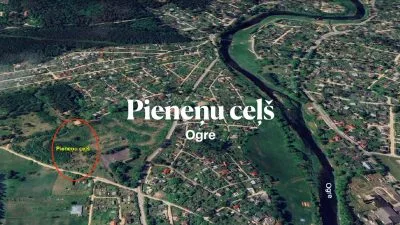 Pārdod zemi, Pieneņu ceļš 4, Ogres novads, Ogre / 140 000 € 2